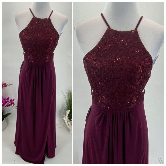 ✨HP✨Dress NWT Megan & Co Red Evening Gown - Picture 1 of 4